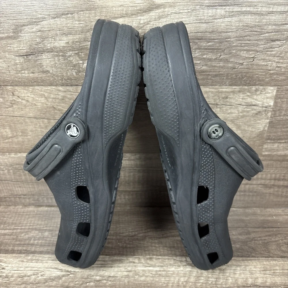 Crocs Classic Comfort Gray Black Mens US Size 10 Clogs